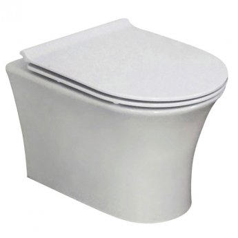 Delphi Fluid Wall Hung Rimless Toilet 480mm Projection - Soft Close Seat