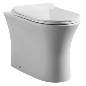 Delphi Fluid Comfort Height Back to Wall Rimless Toilet 485mm Projection - Soft Close Seat