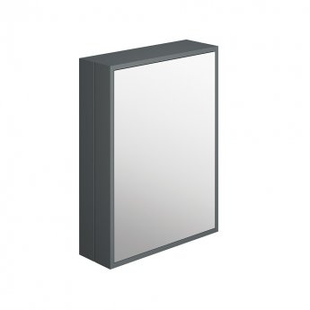 Delphi Henbury 1-Door Mirrored Bathroom Cabinet 800mm H x 600mm W - Grey