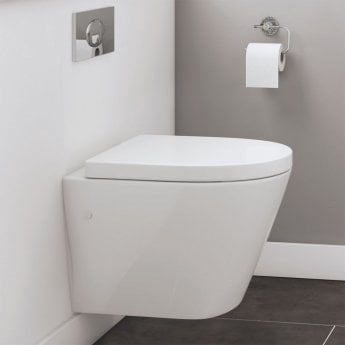 Delphi Marbella Wall Hung Toilet 520mm Projection - Soft Close Seat