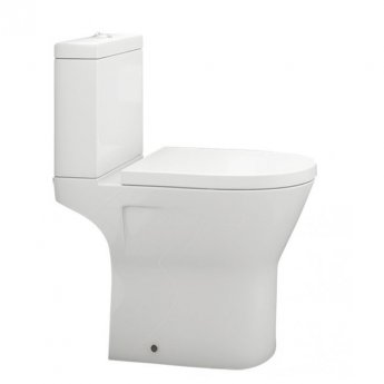 Delphi Marbella Open Back Comfort Height Rimless Close Coupled Toilet with Cistern - Wrap Over Seat