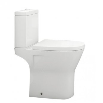 Delphi Marbella Open Back Comfort Height Rimless Close Coupled Toilet with Cistern - Sandwich Seat
