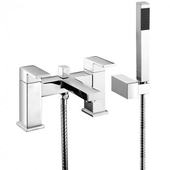 Delphi Studio EB Bath Shower Mixer Tap with Shower Kit Pillar Mounted - Chrome
