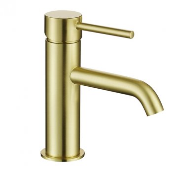 Delphi Studio G Mono Basin Mixer Tap with Waste - Brushed Brass