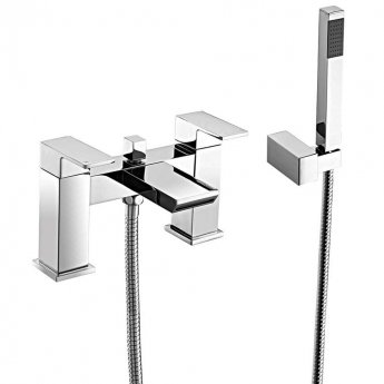 Delphi Tec Studio QB Waterfall Bath Shower Mixer Tap Pillar Mounted - Chrome