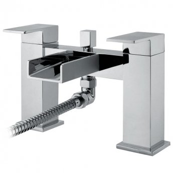 Delphi Tec Studio Z Waterfall Bath Shower Mixer Tap Pillar Mounted - Chrome