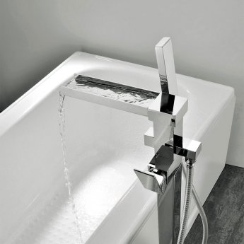 Delphi Studio Z Waterfall Freestanding Bath Shower Mixer Tap - Chrome