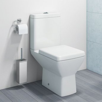 Delphi Valencia Close Coupled Toilet with Push Button Cistern - Soft Close Seat