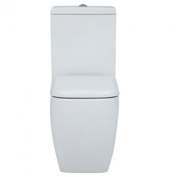 Delphi Venice Open Back Close Coupled Toilet with Push Button Cistern - Soft Close Seat
