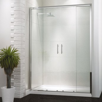 Delphi Vodas 6+ Double Sliding Shower Door 1500mm Wide - 6mm Glass