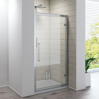 Delphi Vodas 8 Framed Hinged Shower Door 1000mm Wide - 8mm Glass
