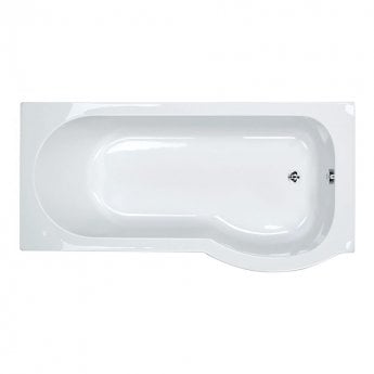 Delphi Zeya P-Shaped Standard Shower Bath 1600mm x 750/850mm - Right Handed