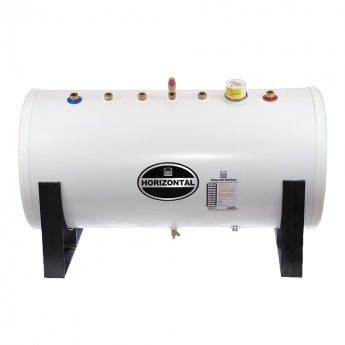 Telford Tempest Heat Pump Horizontal Slimline Indirect Unvented Stainless Steel Hot Water Cylinder - 200 Litre