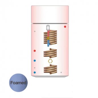 Telford Tristar Vented Thermal Store Copper Combination Cylinder Solar Thermal + Sealed Coils 200 Litre