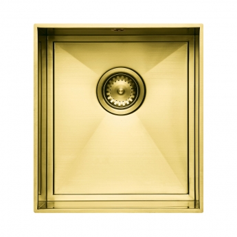 The 1810 Company Axixuno 355/150U 2.0 Bowl Undermount Kitchen Sink - Gold Brass | Product Image