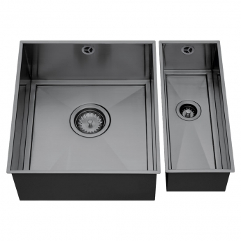 The 1810 Company Axixuno 355/150U 2.0 Bowl Undermount Kitchen Sink - Gun Metal | Product Image
