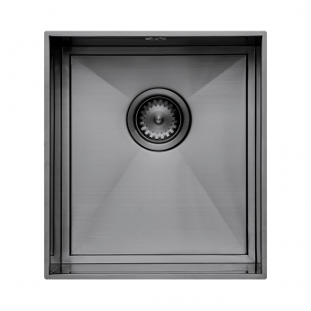 The 1810 Company Axixuno 355/150U 2.0 Bowl Undermount Kitchen Sink - Gun Metal | Product Image