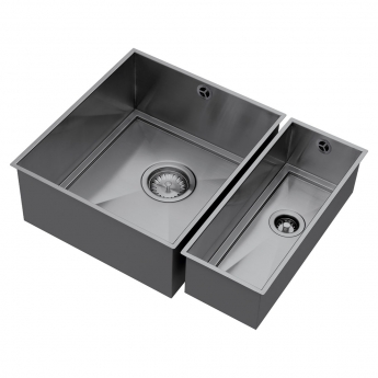 The 1810 Company Axixuno 355/150U 2.0 Bowl Undermount Kitchen Sink - Gun Metal | Product Image