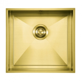 The 1810 Company Axixuno 450U 1.0 Bowl Quartz Undermount Kitchen Sink - Gold Brass