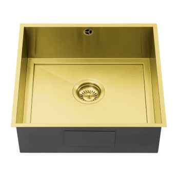 The 1810 Company Axixuno 450U 1.0 Bowl Quartz Undermount Kitchen Sink - Gold Brass