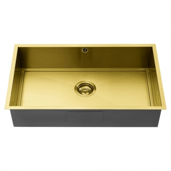 The 1810 Company Axixuno 700U 1.0 Bowl Undermount Kitchen Sink - Gold Brass