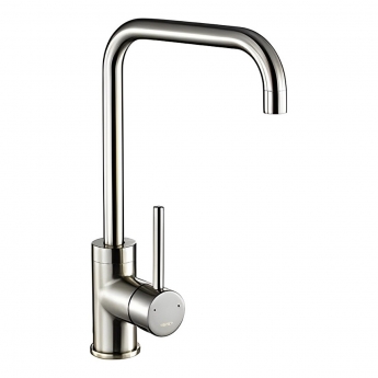 The 1810 Company Cascata Square Spout Kitchen Sink Mixer Tap - Brushed Steel
