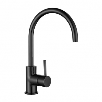 The 1810 Company Courbe Curved Spout Kitchen Sink Mixer Tap - Gun Metal