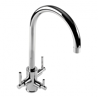 The 1810 Company Curvato Trio Water Filter Kitchen Sink Mixer Tap - Chrome