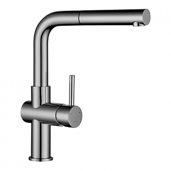The 1810 Company Davanti Kitchen Sink Mixer Tap with Pull-Out Spray - Brushed Steel