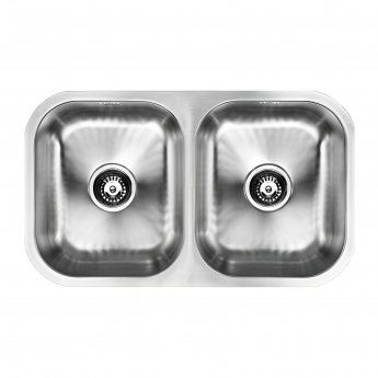 The 1810 Company Etroduo 340/340U 2.0 Bowl Undermount Kitchen Sink - Stainless Steel