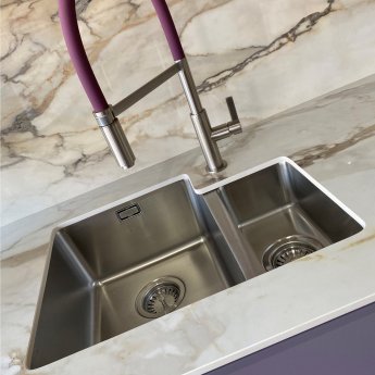 The 1810 Company Luxsoplusduo25 340/160U 1.5 Bowl Undermount Kitchen Sink - Left Handed | Product Image