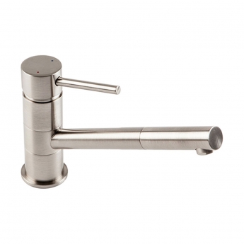 The 1810 Company Pluie Angled Spout Kitchen Sink Mixer Tap - Brushed Steel