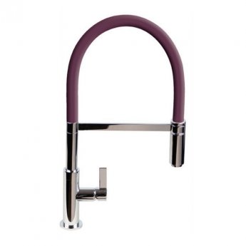 The 1810 Company Spirale Chrome Spout Sink Mixer Tap with Flexible Hose - Wine