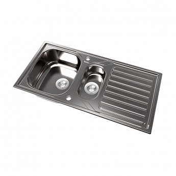 The 1810 Company Veloreduo 100i 1.5 Bowl Kitchen Sink - Stainless Steel