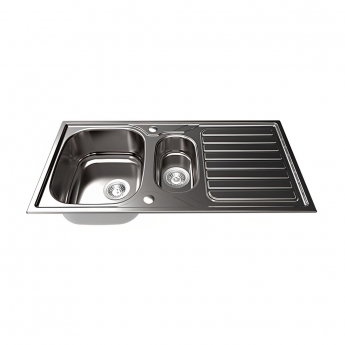 The 1810 Company Veloreduo 100i 1.5 Bowl Kitchen Sink - Stainless Steel