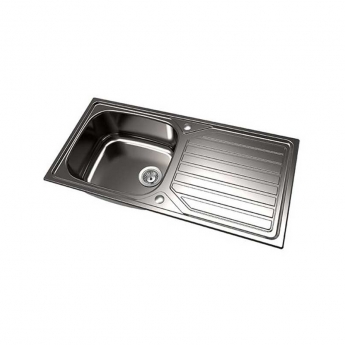 The 1810 Company Veloreuno 100i Large 1.0 Bowl Kitchen Sink - Stainless Steel