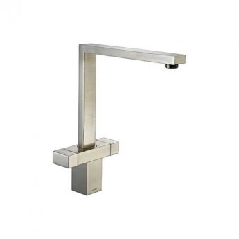 The 1810 Company Versare Square Design Kitchen Sink Mixer Tap - Brushed Steel