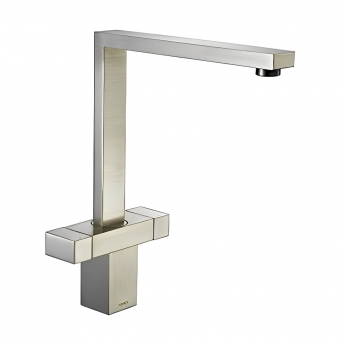 The 1810 Company Versare Square Design Kitchen Sink Mixer Tap - Brushed Steel