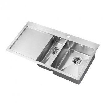 The 1810 Company Zenduo15 6 I-F 1.5 Bowl Stainless Steel Kitchen Sink 1000mm x 510mm | Product Image