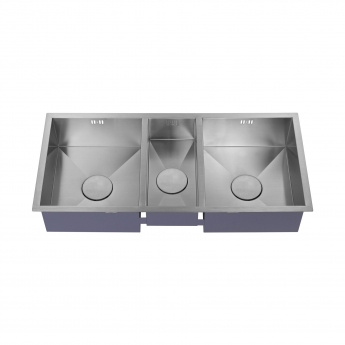 The 1810 Company Zentrio 340/180/340U 3.0 Bowl Undermount Kitchen Sink - Stainless Steel