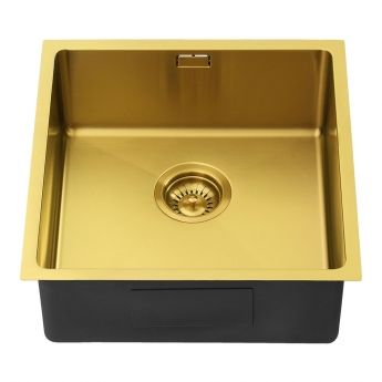 The 1810 Company Zenuno15 400U 1.0 Bowl Undermount Kitchen Sink - Gold Brass