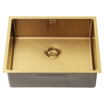 The 1810 Company Zenuno15 500U 1.0 Bowl Undermount Kitchen Sink - Gold Brass