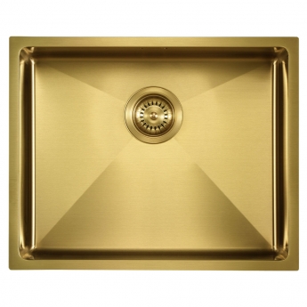 The 1810 Company Zenuno15 500U 1.0 Bowl Undermount Kitchen Sink - Gold Brass