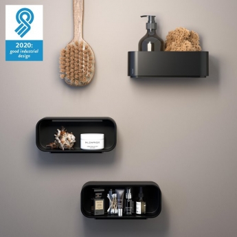 Tiger 2-Store Wall Tray/Shower Basket 250mm - Black