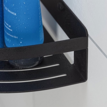 Tiger Caddy Corner Shower Basket 224mm - Black