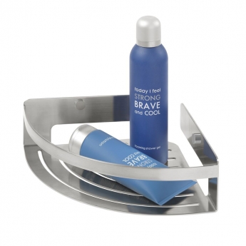 Tiger Caddy Corner Shower Basket 224mm - Brushed Stainless Steel