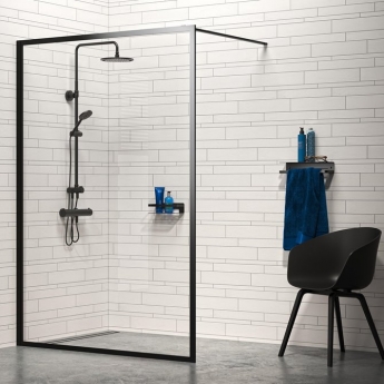 Tiger Caddy Shower Basket/Towel Rail - Black