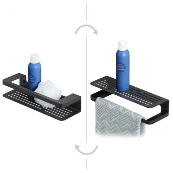 Tiger Caddy Shower Basket/Towel Rail - Black