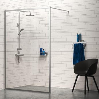 Tiger Caddy Shower Basket/Towel Rail - Brushed Stainless Steel