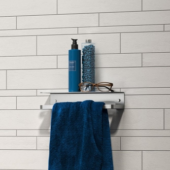 Tiger Caddy Shower Basket/Towel Rail - Brushed Stainless Steel